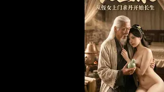 长生录：侄女为求丹药主动张开双腿 被叔叔压在窗边后入到喷水失禁